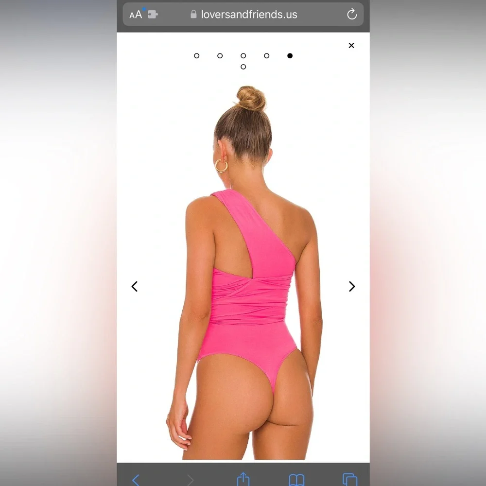 NWT Lovers and Friends Liv Bodysuit Hot Pink - Picture 2 of 9